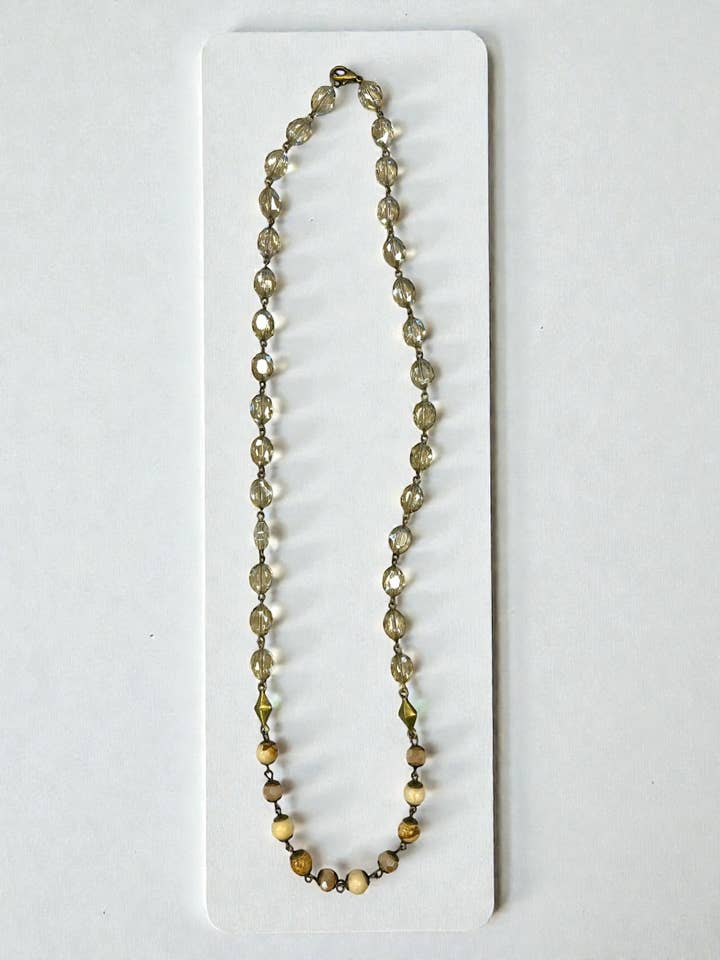 Colar de 24 camadas com elegante jaspe imagem de 8mm por atacado de Ava Capri