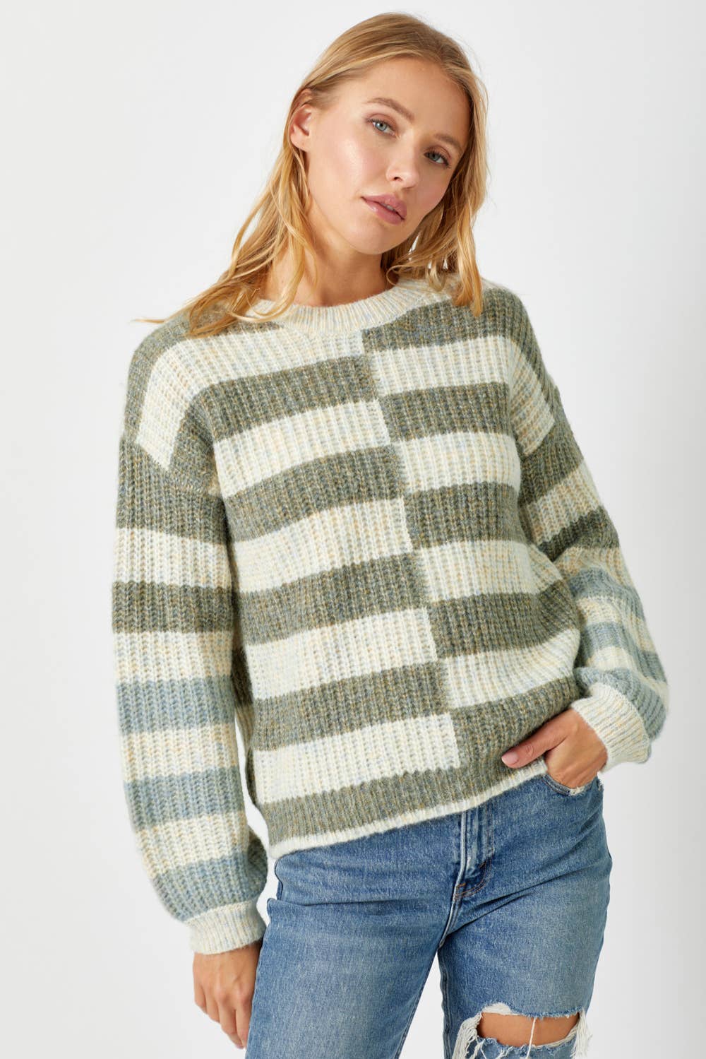 Mystree - Venta al por mayor Jersey de punto - Mujer - Suéter de rayas múltiples 576238