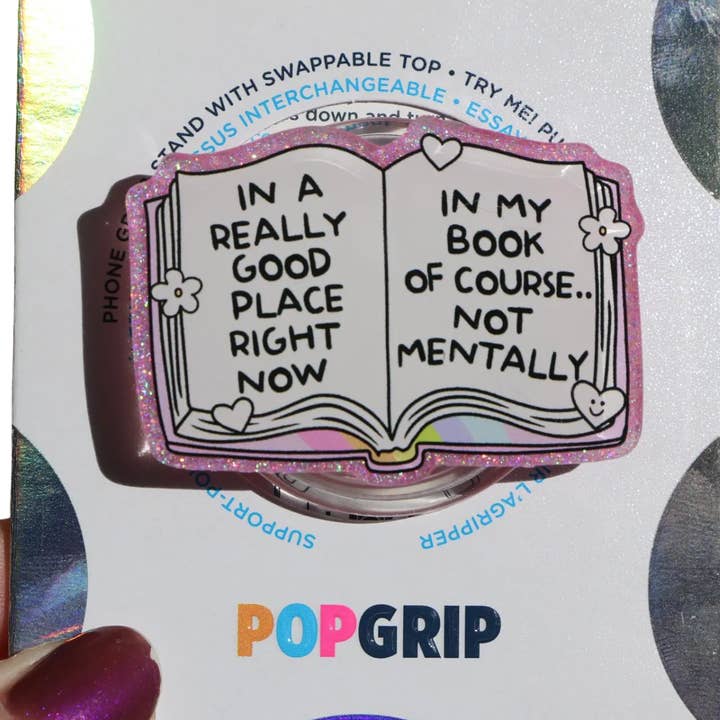 Dans un très bon endroit – Livre sur la santé mentale Poignée scintillante pour la vente par Ivy Resin Shop LLC