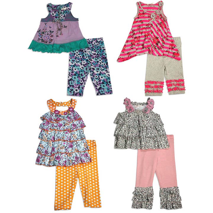 Conjuntos de pantalón sin mangas para bebé niña Sara, tejidos variados para venta al por mayor de Eastern Off Price