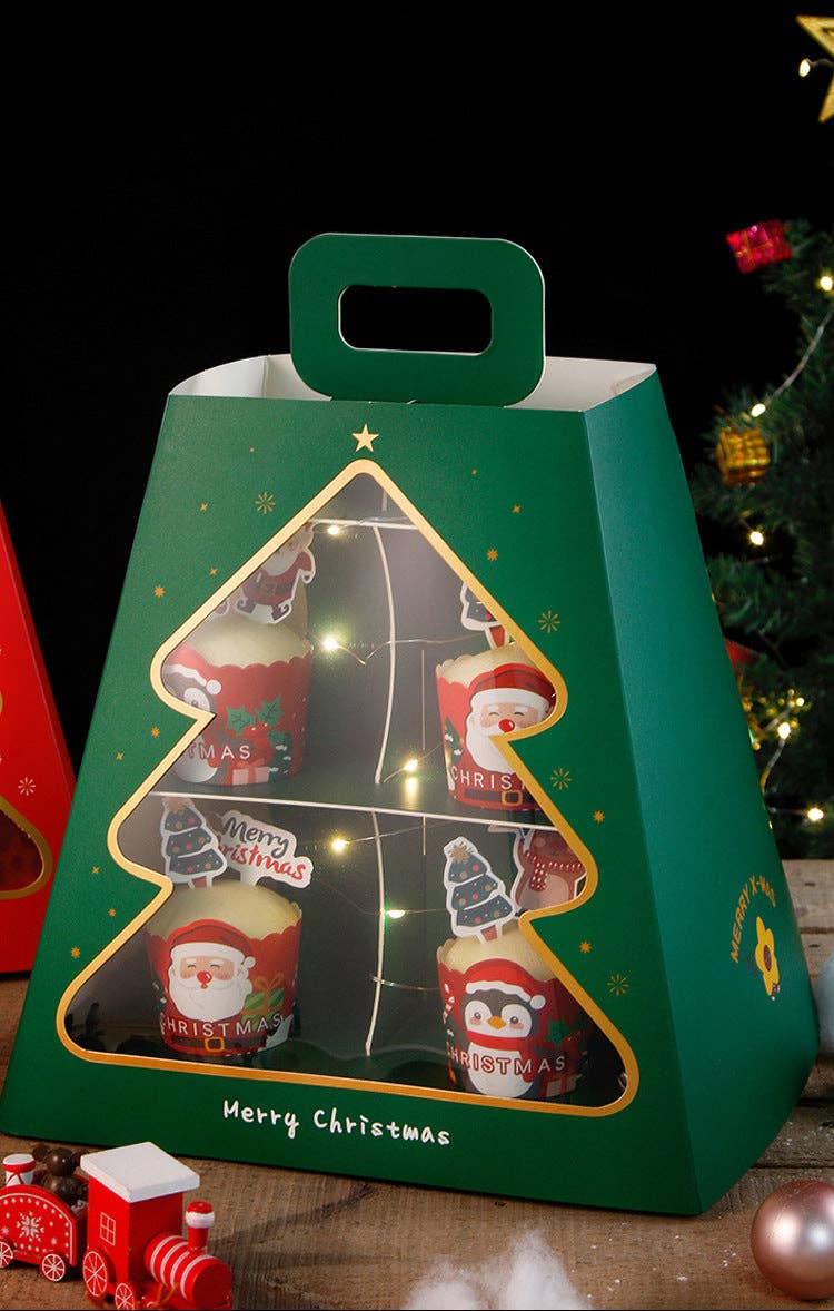 Elegant Design Supply – Suporte de bolo por atacado – Suporte para Sobremesas de Natal com 2 Níveis em Forma de Trapézio13