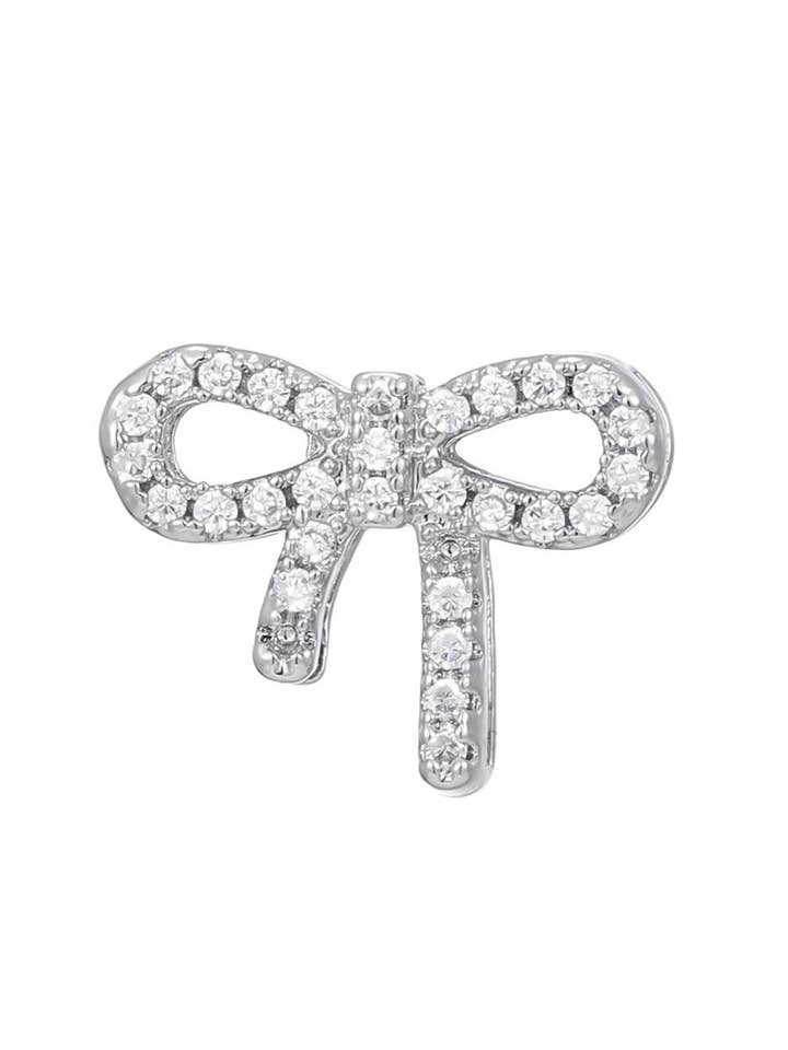 Slider Silver Bow Charm for wholesale by Gemelli