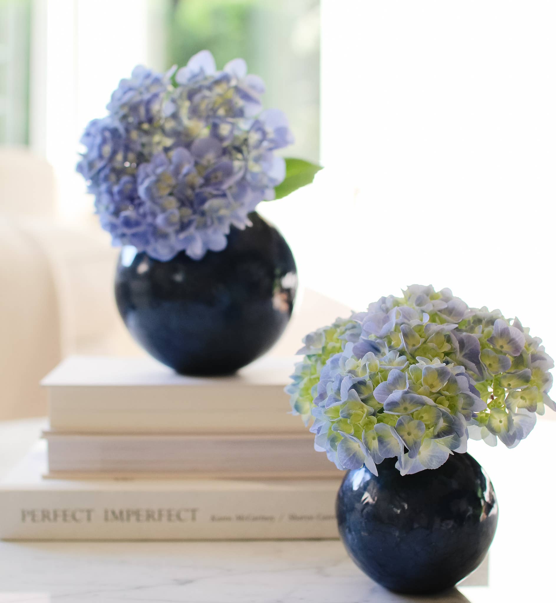 Dekorasyon Gifts  Decor - Wholesale Vase - Capiz Round Vase (Blue)1