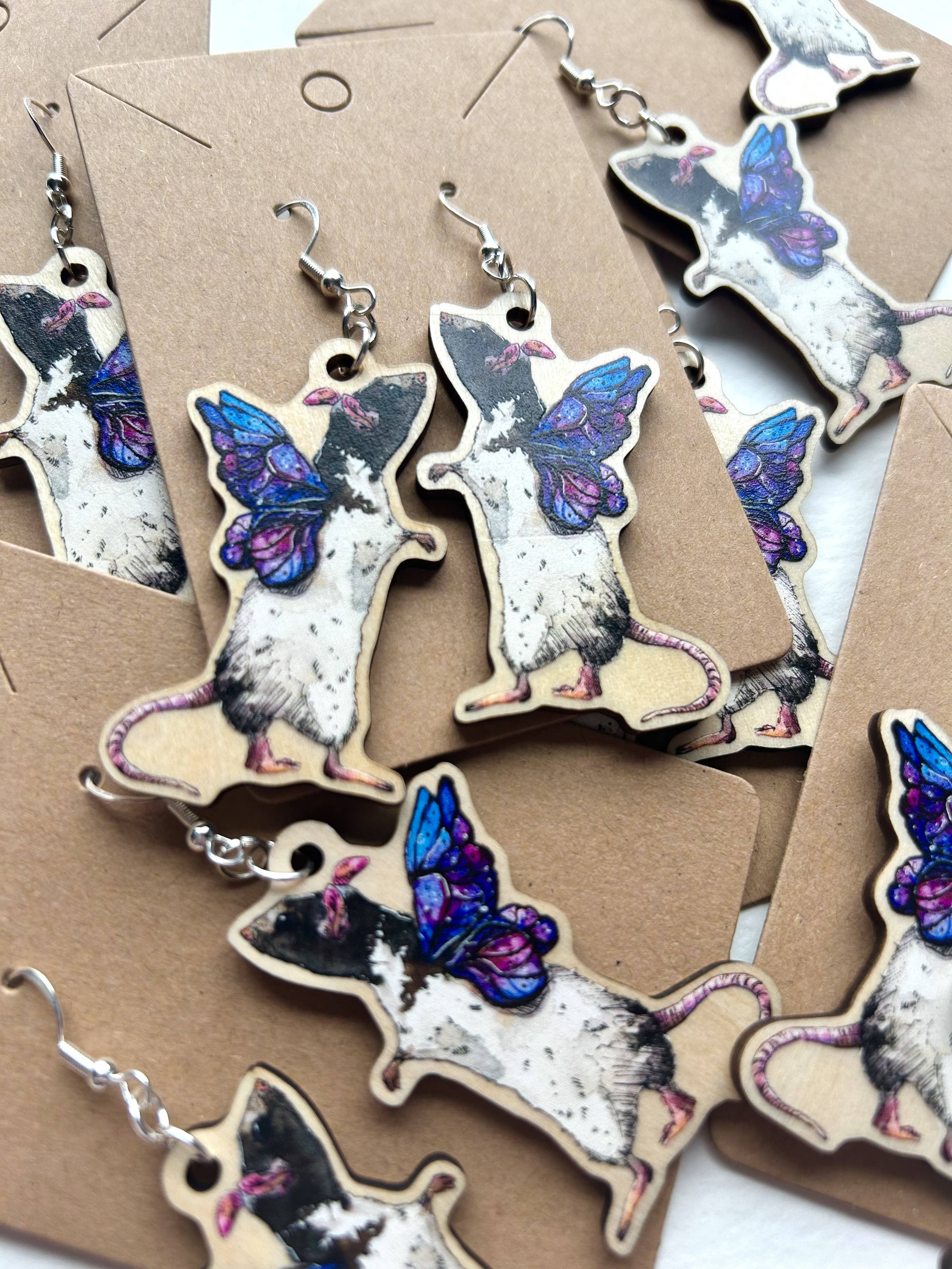 Aquabun - Wholesale Dangle Earrings - Rat Fairy Earrings2