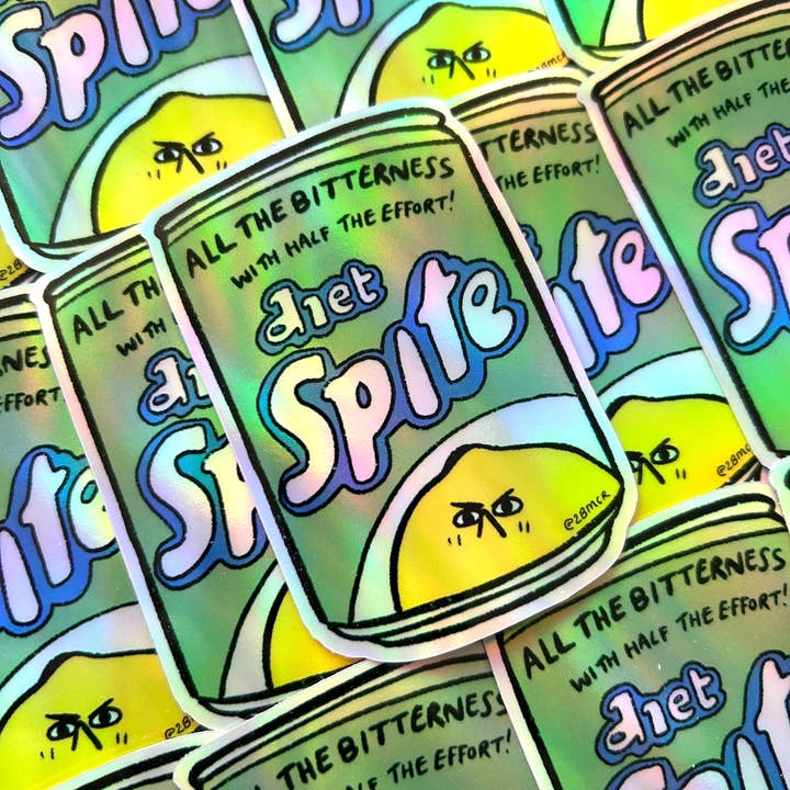 2B Or Not 2B - Wholesale Sticker - Holo Holographic Diet Spite Lemon Vinyl Stickers1