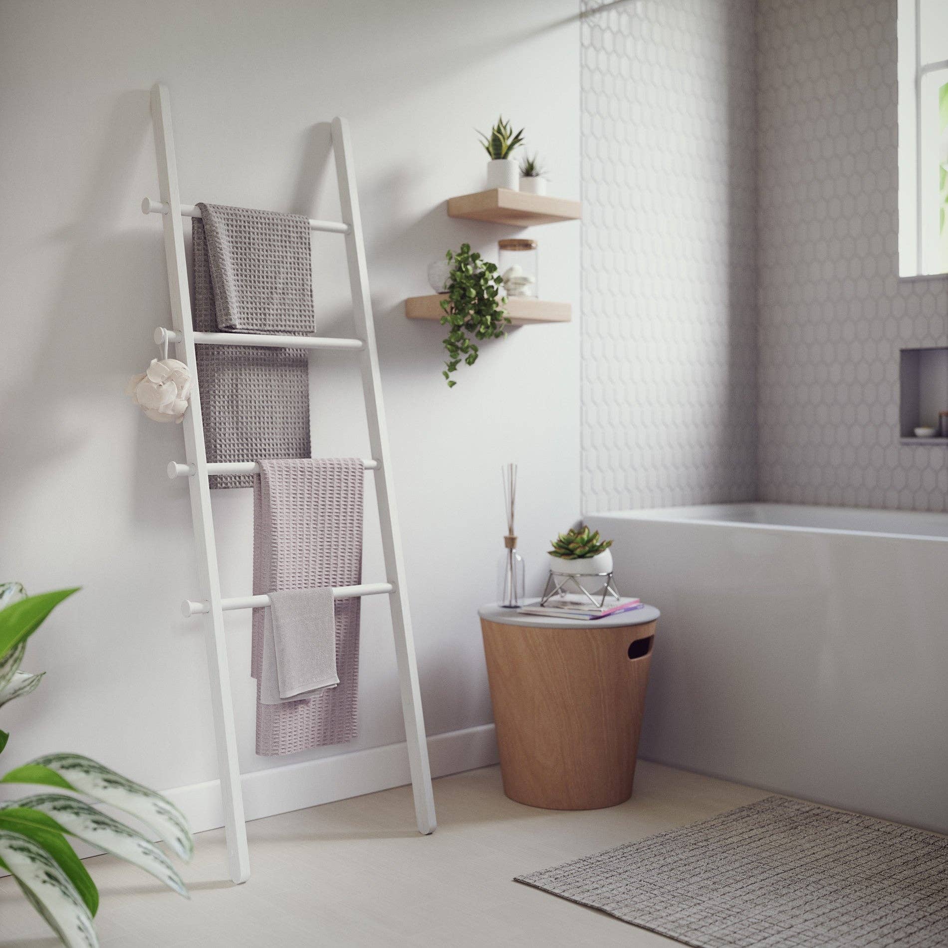 Umbra - Wholesale Free Standing Shelf - Leana Ladder3