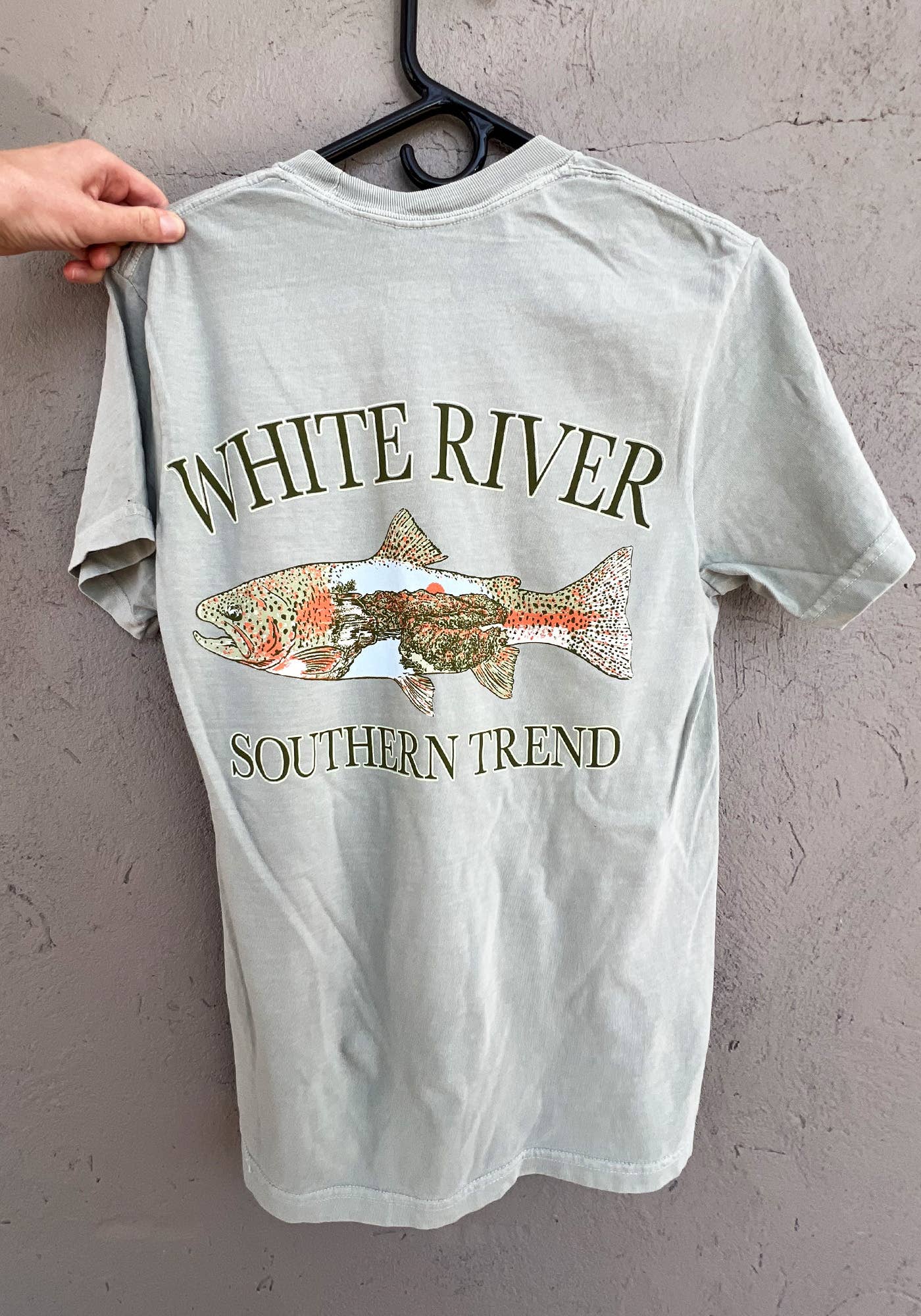 Southern Trend Clothing - Wholesale Screen Printed T-Shirt - Unisex - White River Trout T-shirt0