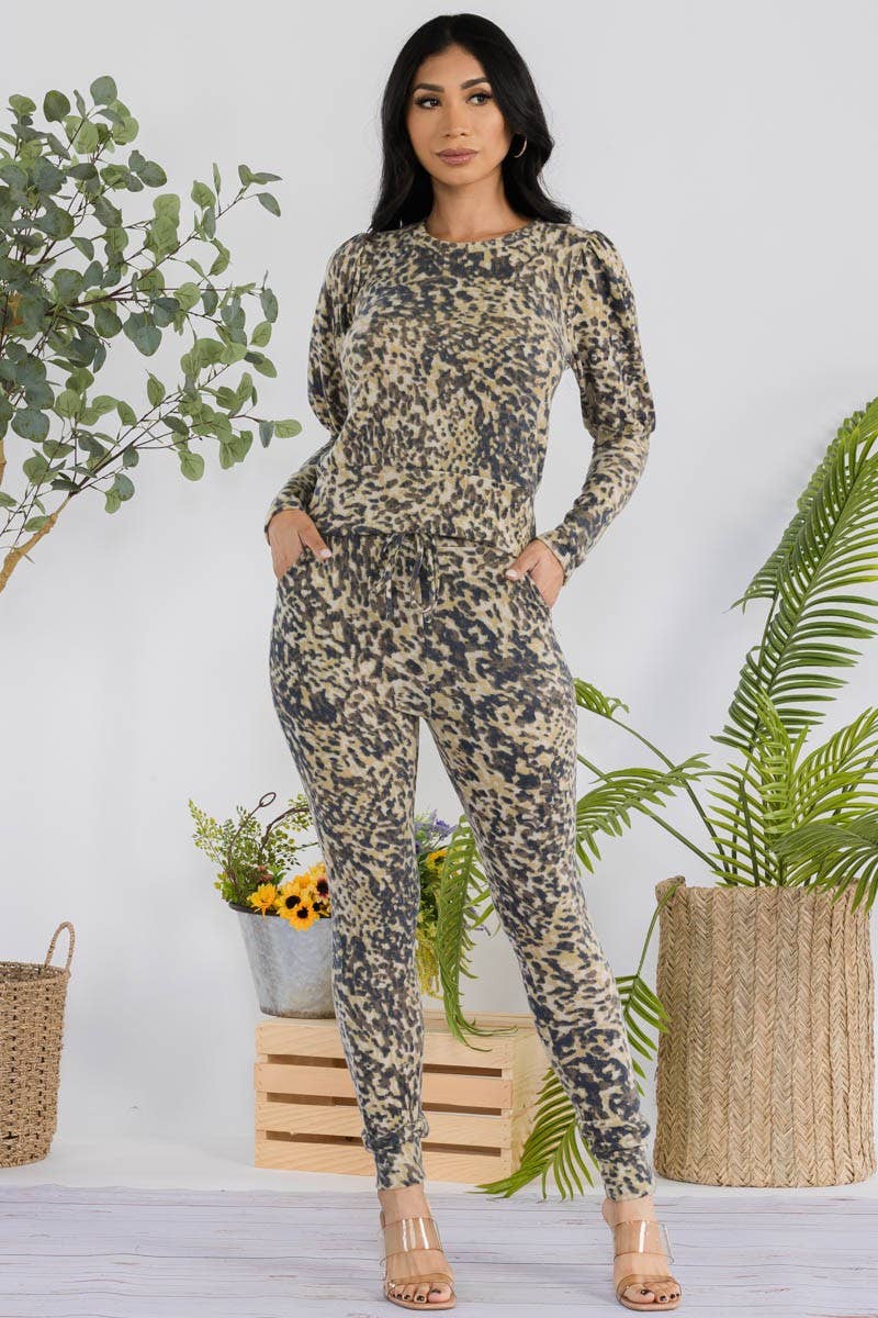 H&H Fashion Inc. - Vendita all'ingrosso Completo top e pantaloni (NON loungewear) - Donna - HH668R1-CAMO - Set 2 pezzi: Top e Jogger0