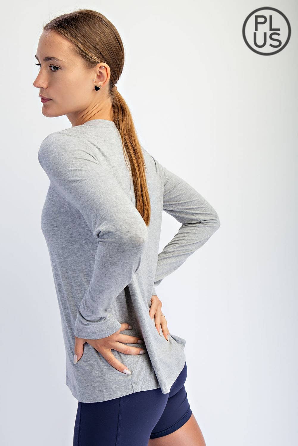 Rae Mode - Wholesale Lounge Top - Women's - PLUS SIZE VISCOSE MODAL LONG SLEEVE TOP29