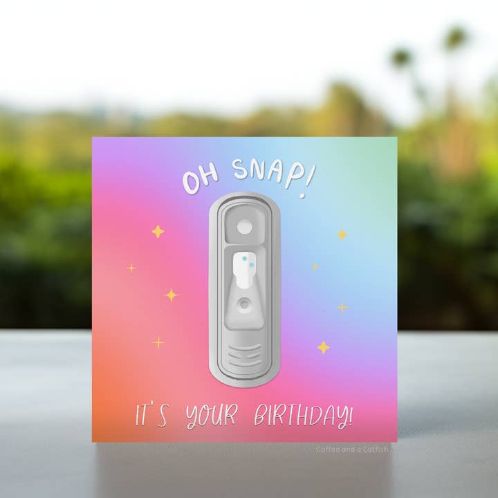 Coffee and a Catfish – wholesale Birthday card – Oh Snap It's Your Birthday' Veterinary Card1