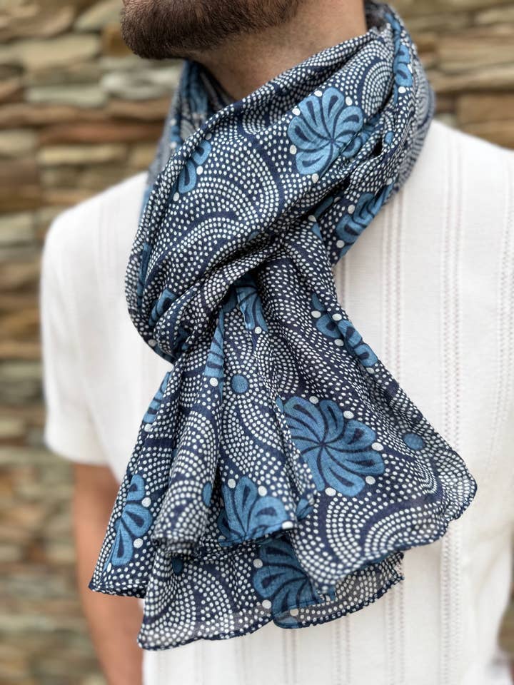 Lenço Cheche cachecol de algodão para homem por atacado de Maison Unik Accessoires