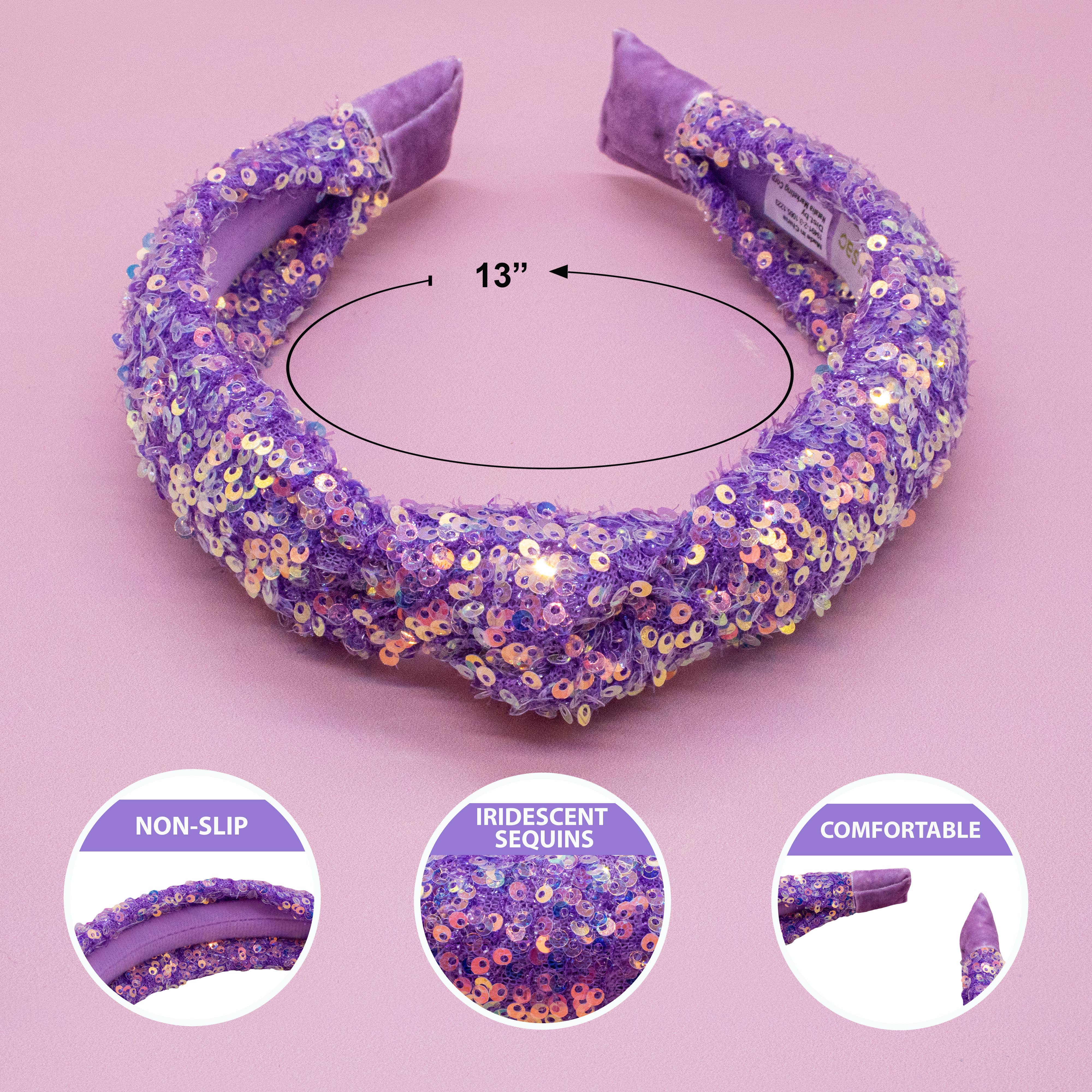 Frog Sac - Wholesale Fashion Headband - Kids - Kids Knot Headband - Sequin Knotted Hair Band Accessories47