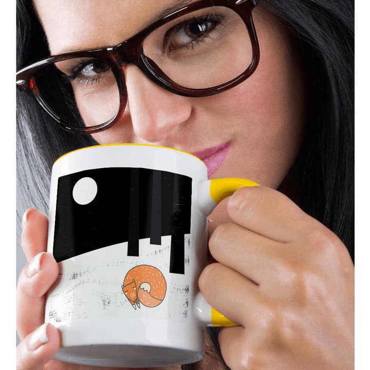 3dRose - Wholesale Coffee Mug - 3dRose, Fox animal winter sledding forest snow illustration, Mug1