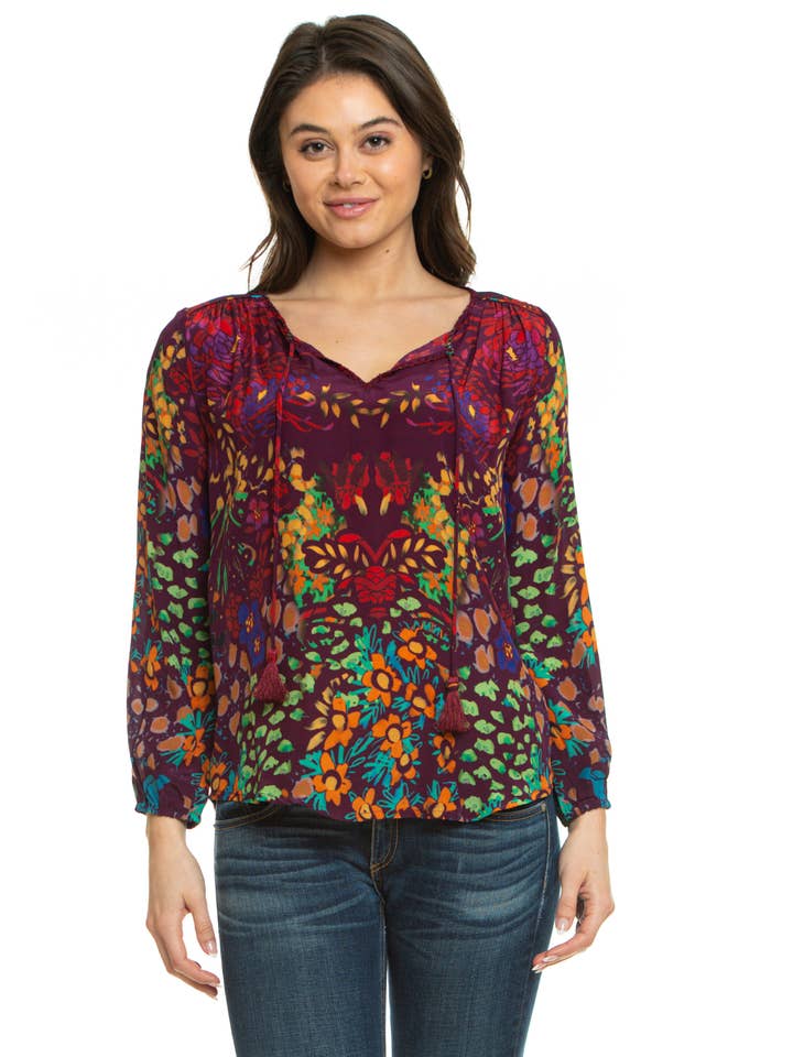 HOLLYHOCK JANESSA SILK TOP for wholesale by Tolani