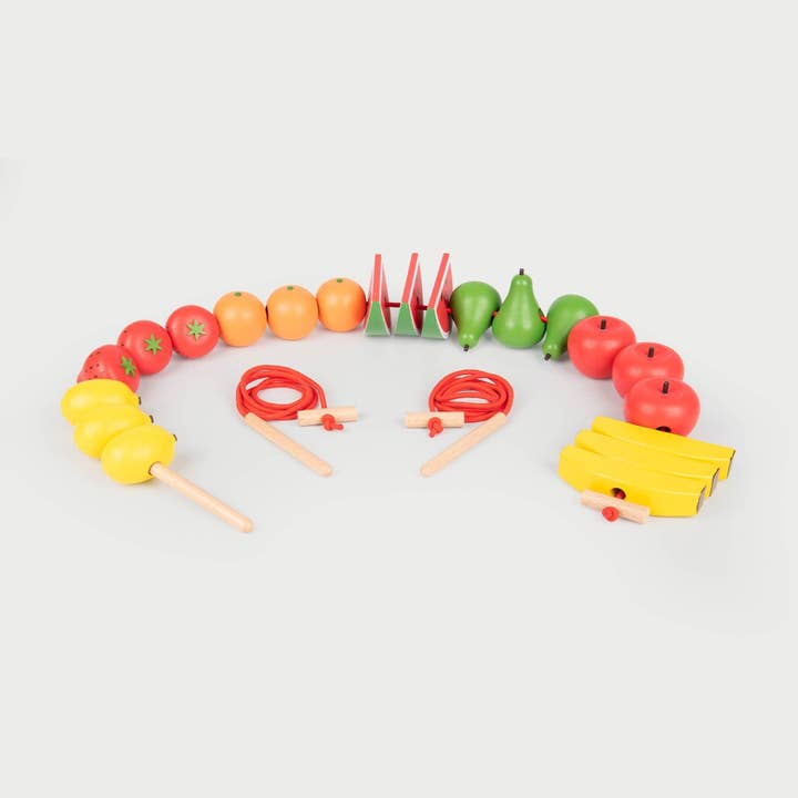 Wooden Lacing Fruits - Pk8 for wholesale by Commotion (Europe) BV