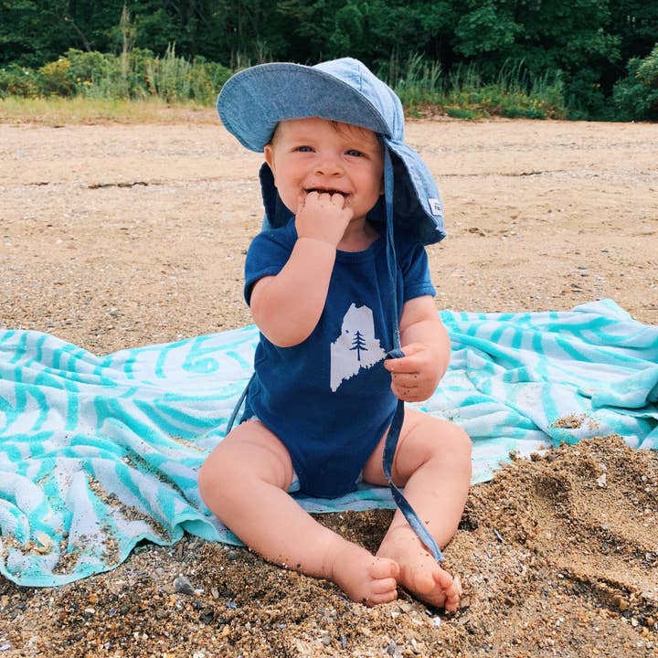 Reclaimed Maine Co. - Wholesale Bodysuit (Non-Footed) - Baby - Maine Flag Onesie | Maine Baby Apparel1