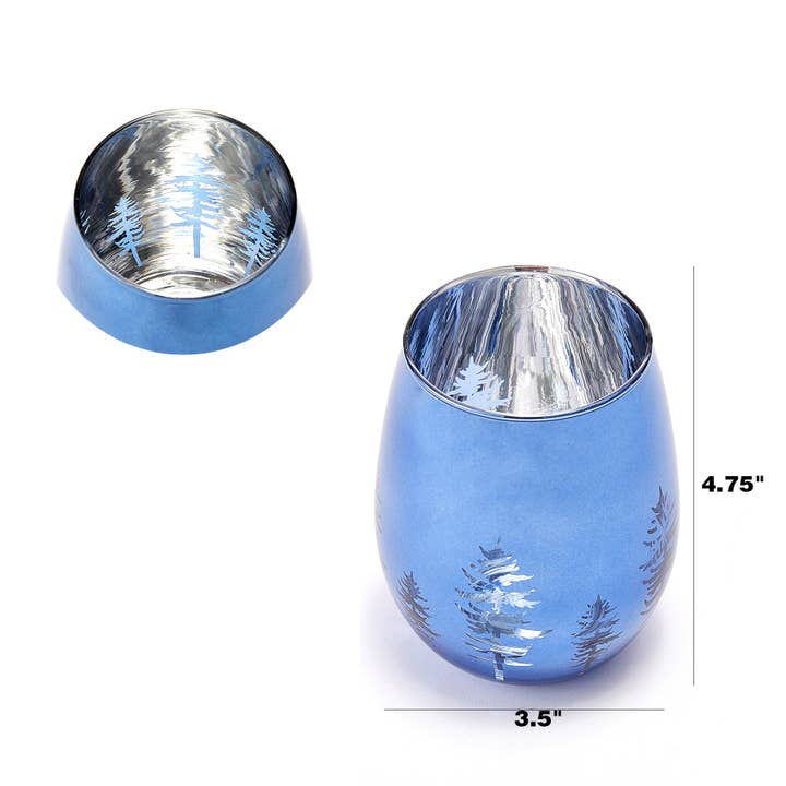 The Wine Savant / Khen Glassware - Wholesale Wine Glass - Crystal Christmas Tree Xmas Wine & Water Stemless Glasses