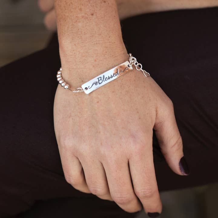MGD Casual Jewelry - Venta al por mayor Pulseras de abalorios/colgantes - Pulsera de plata de ley bendecida regalo religioso