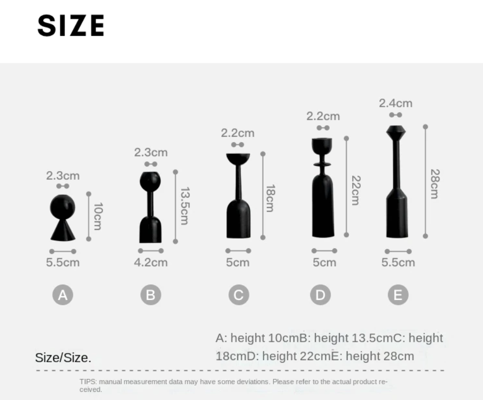 IVORE.GROUP (We cover All Import duty) - Wholesale Candle Holder - Black Wood Candle Holder | Modern Table Centerpiece0