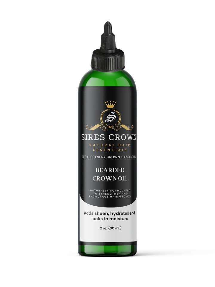 Aceite para corona barbuda, 2 onzas para venta al por mayor de Sires Crown Natural Hair Essentials