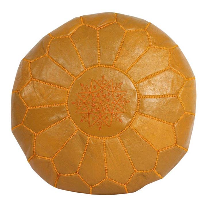 Pouf marocain, moutarde pour la vente par Morrisque