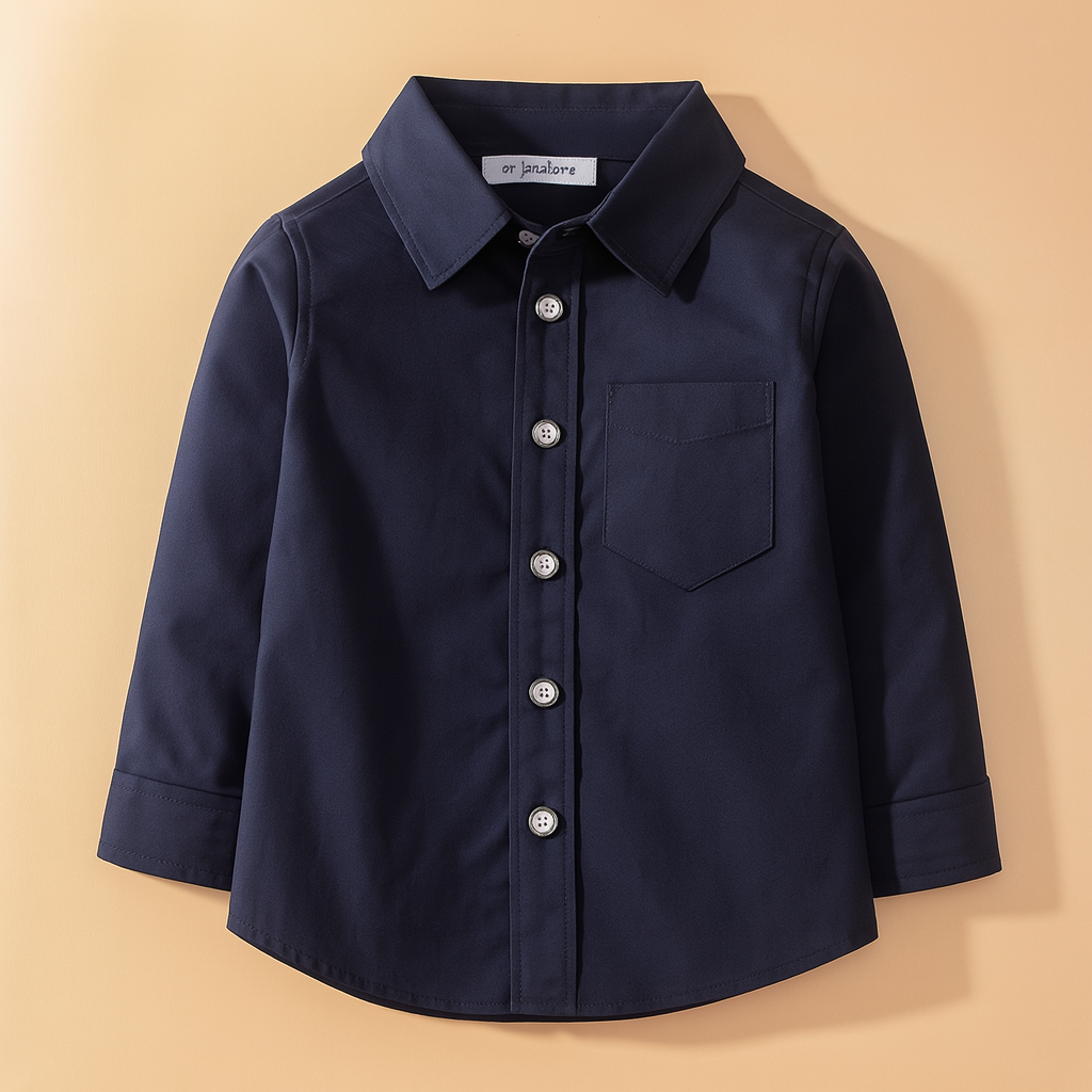 Fennco Styles - Wholesale Top & Pant Set - Kids - Blue Little Boy Button Down Shirt, Suspender Straps & Pants2