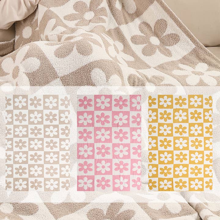 DAISY OG TERNET Print Blød Hyggelig Plaid for engroshandel hos Fashion City
