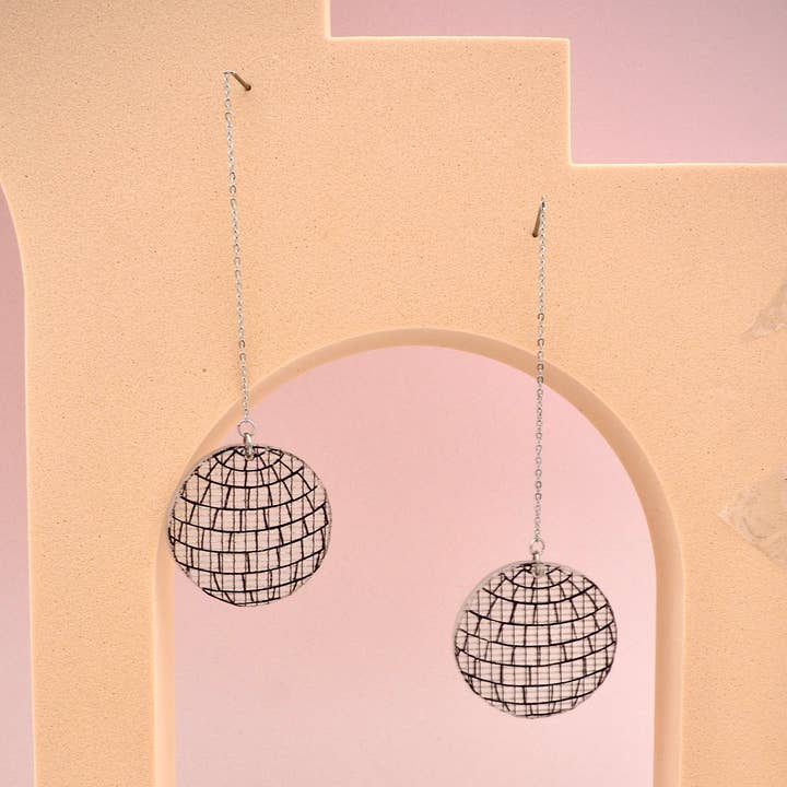 Deck the Halls with Disco Balls earrings for wholesale by Rosamond Street