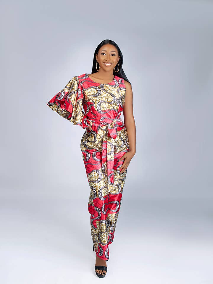 Jumpsuit Mbaki aus Etnica aus Satin für den Großhandel von ETNICA