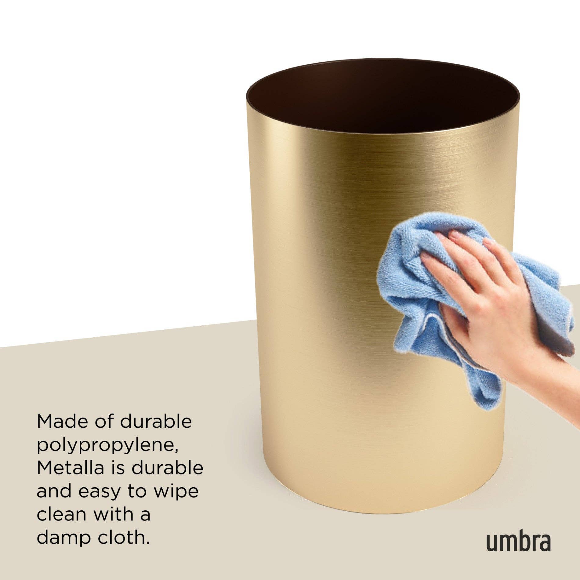 Laiton mat Poubelle en métal en vente sur Faire4