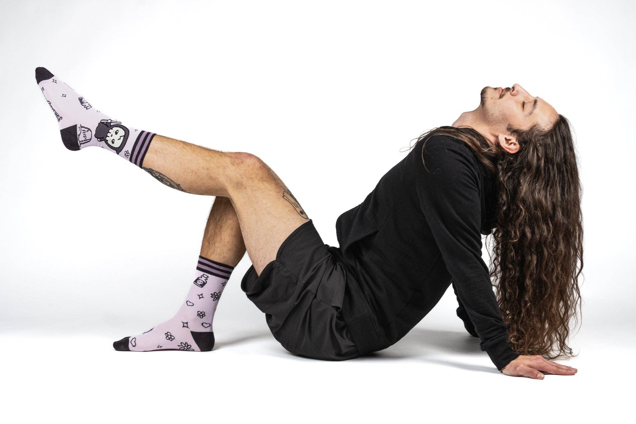 FootClothes LLC - Wholesale Socks - Unisex - Pastel Goth Grim Reaper Crew Socks9