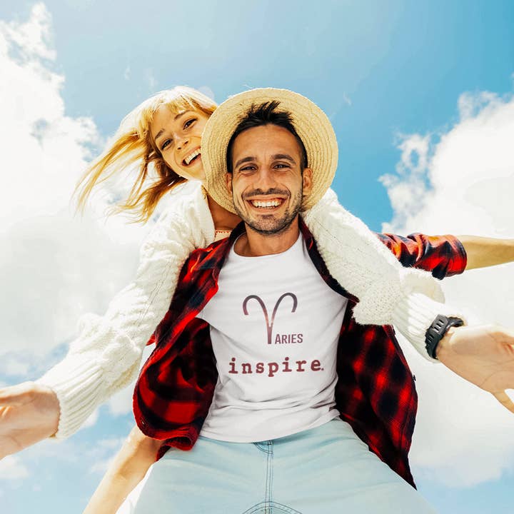 Maglietta unisex Inspire Aries Zodiac per la vendita all'ingrosso da parte di inspire