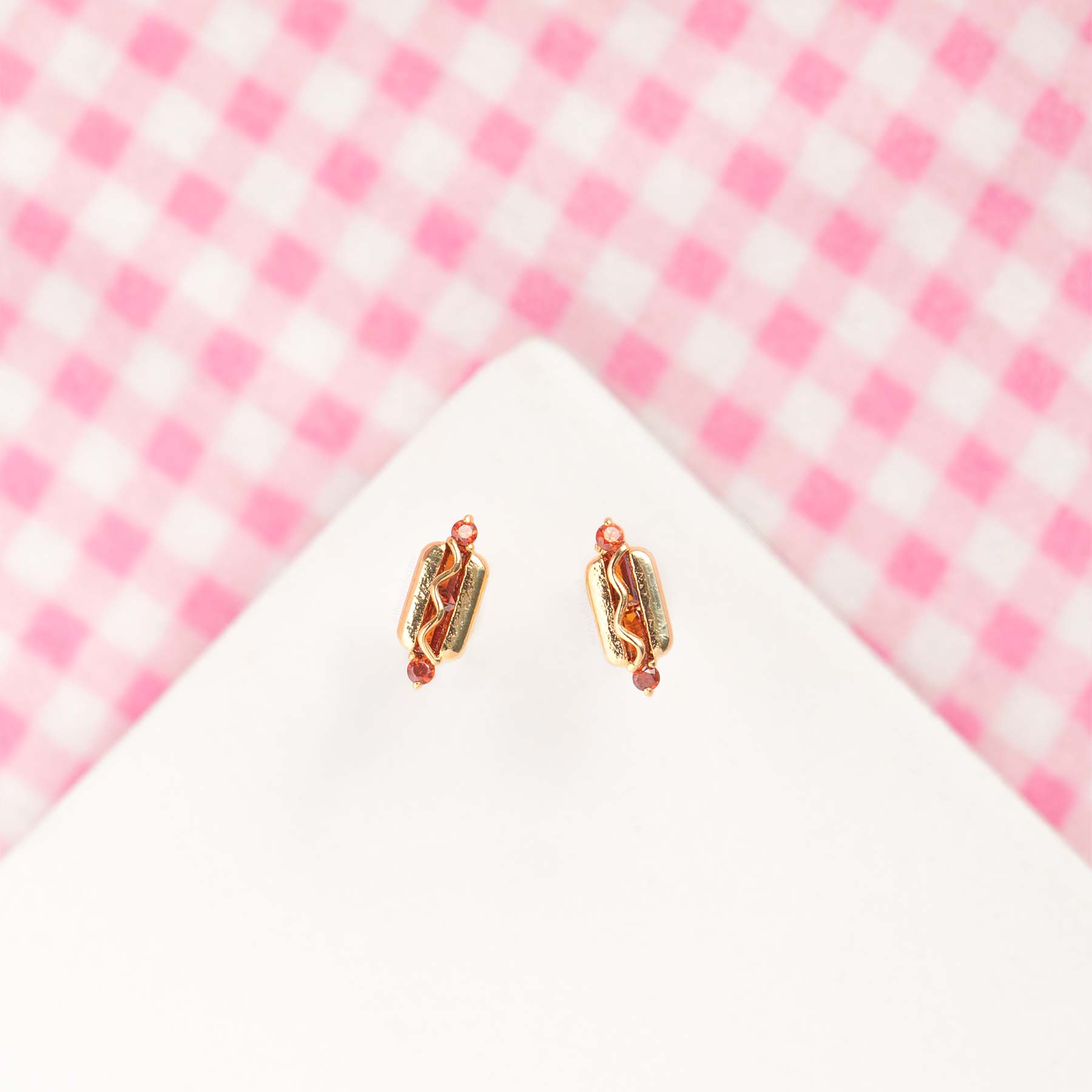 Girls Crew - Wholesale Stud/Post Earrings - Hot Dog Studs0