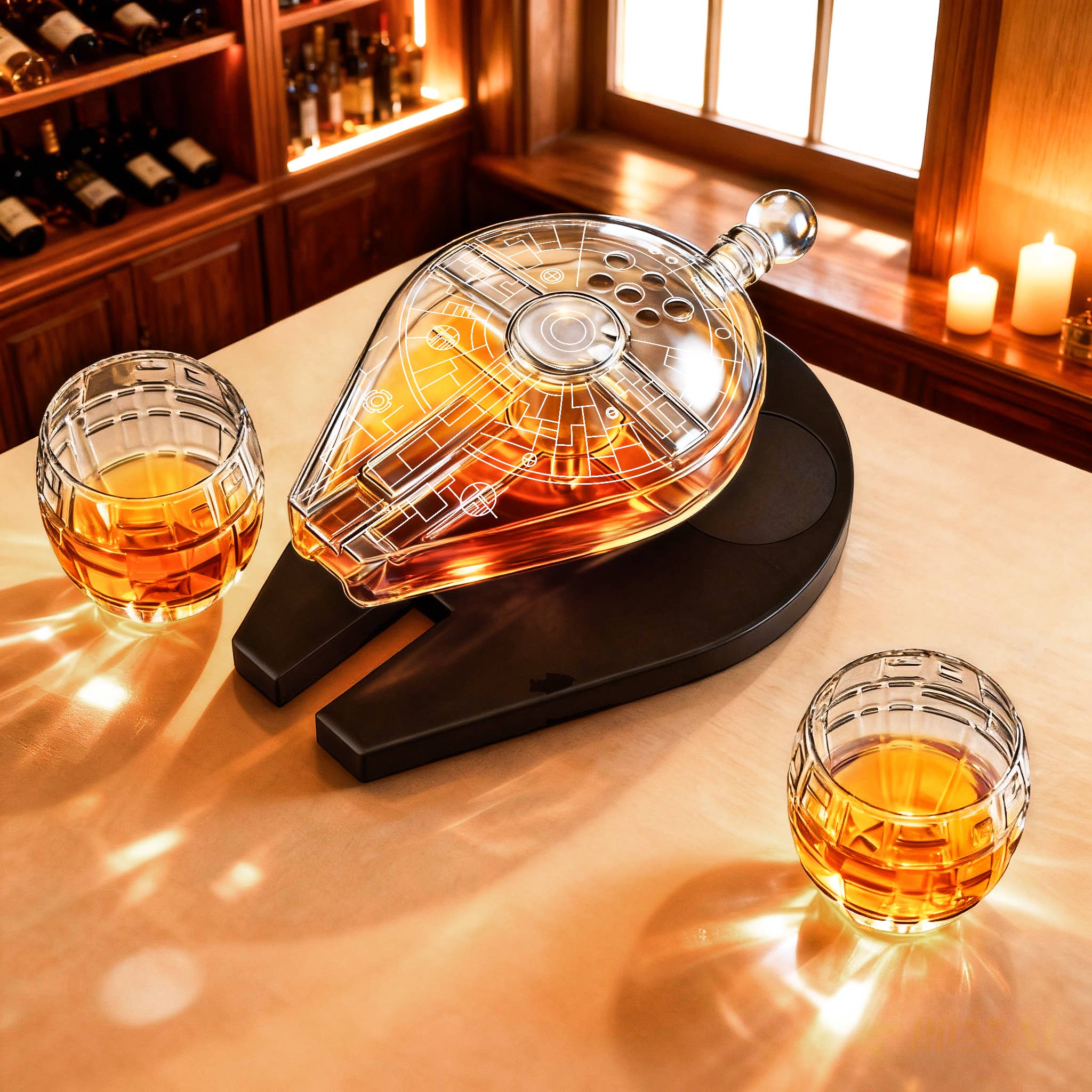 The Wine Savant /  Khen Glassware – wholesale Dekanter – Galaktisk kryssare sci-fi karaffset3