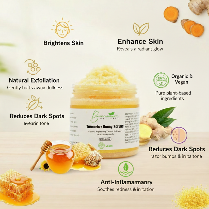 bconsciousnaturals - Wholesale Body Scrub/Exfoliant - Ingrown Hair Exfoliating Salt Scrub With Turmeric & Honey5