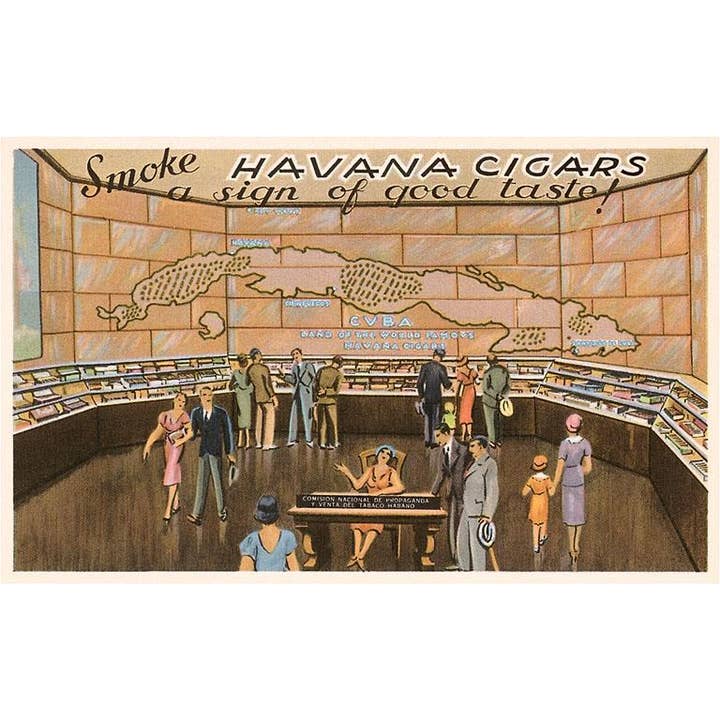 Greeting Card CU-02 Smoke Havana Cigars for wholesale by Found Image Press