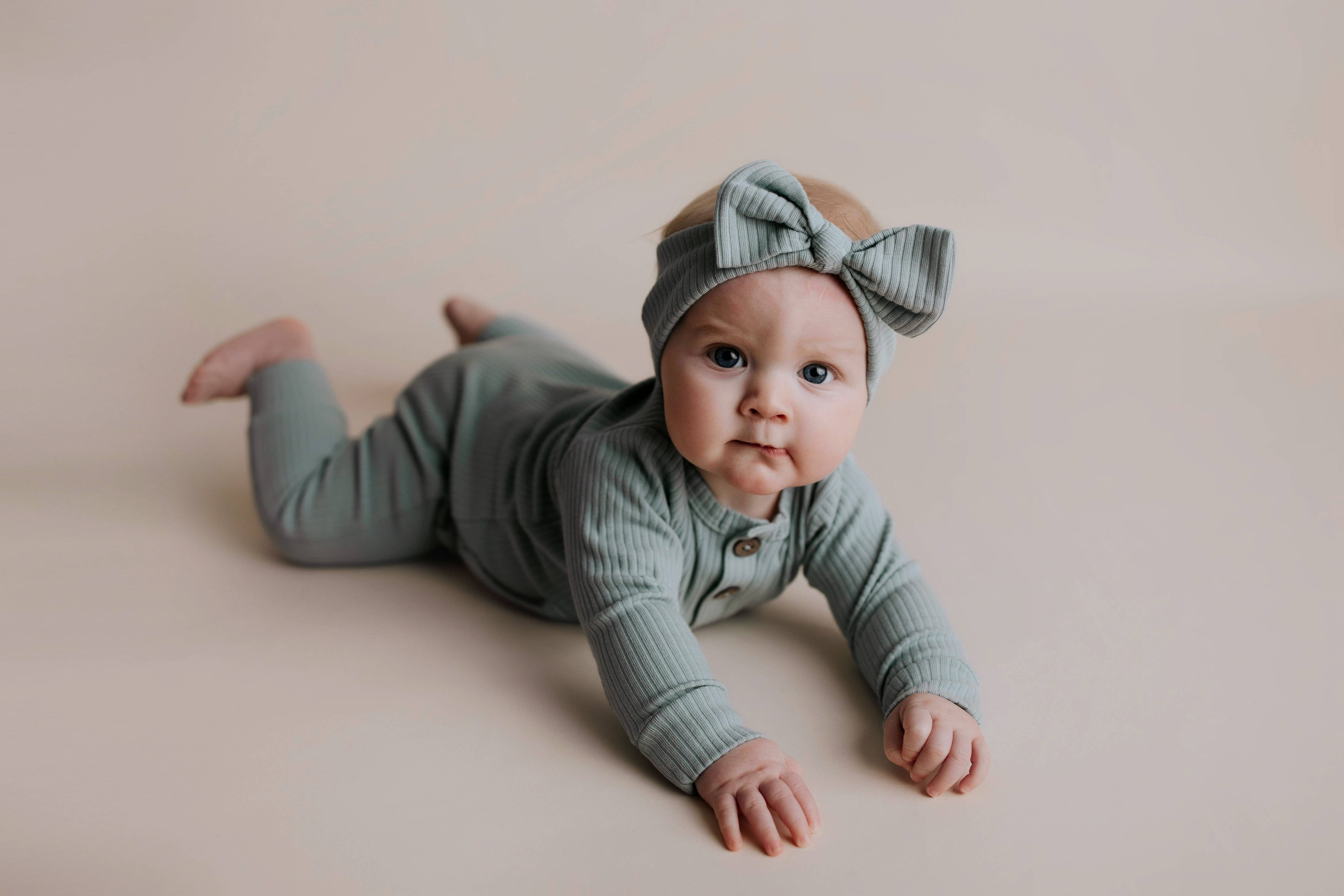 Three Little Tots - Wholesale Jumpsuit - Baby - Baby Ribbed Playsuit with Pockets and Bow14