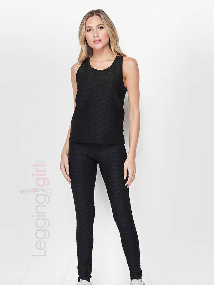 Active Booty Lift - 2 Piece Set - Black for wholesale by LeggingGirl.com