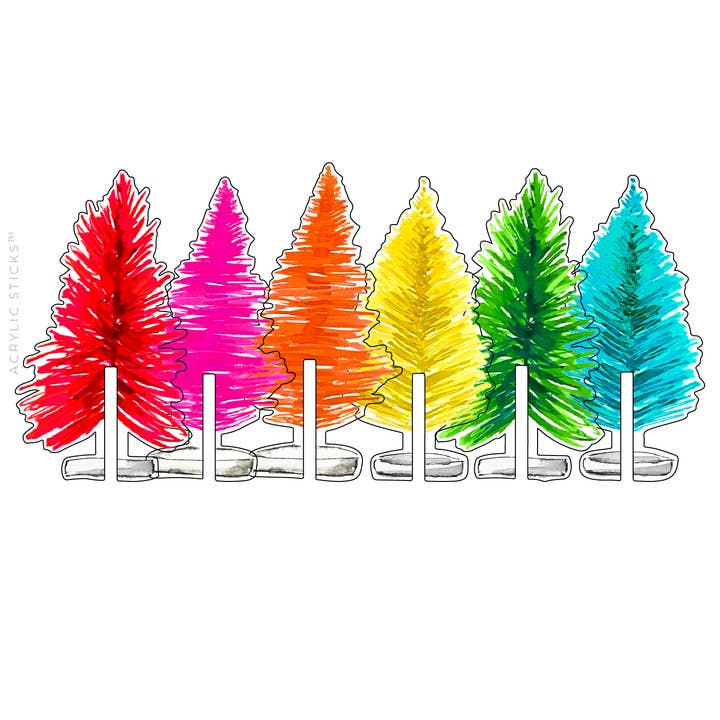 FLASKBORSTE JULGRANAR AKRYL DRYCK CLIP COMBO för wholesale av XO ACRYLICS | ACRYLIC STICKS