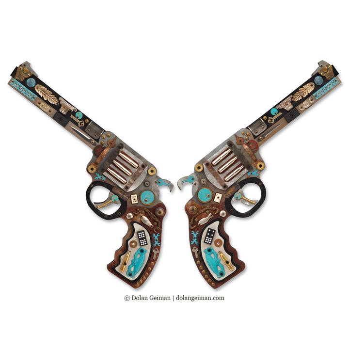 Dolan Geiman - Vente Décoration murale - Décoration Murale | Art Mural Occidental | FAR WEST (TURQUOISE)