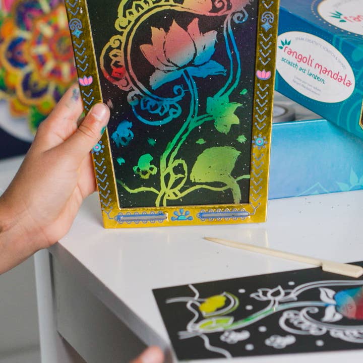 Kulture Khazana - Wholesale Doe-het-zelf-knutselset - Kinderen - Rangoli Mandala Kraskunst Lantaarn2