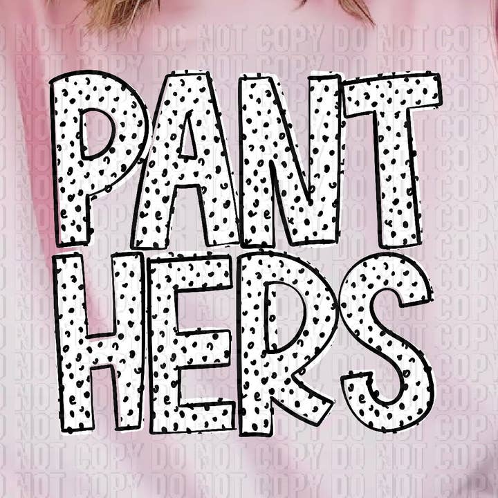 K and M Designs - Wholesale Sublimatie-transfer - DTF-transfer mascotte van de Panthers Dottie Loo0