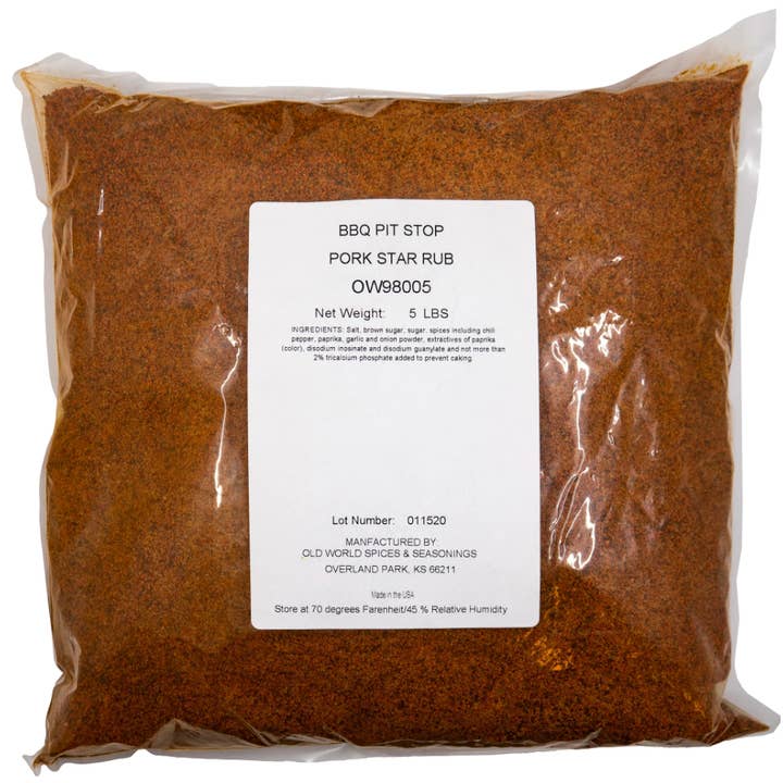Flavor Knuckles - Wholesale Rub - Pork Star Award-Winning Pork Rub 5 lb Bag - Gluten Free