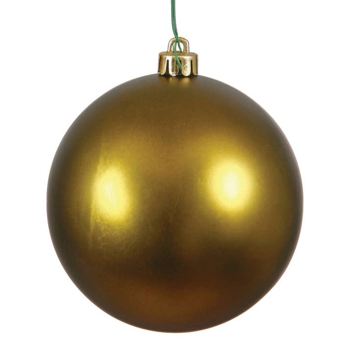 Vickerman 2.75" Olive Matte Ball Ornament, 12 per Bag for wholesale by Vickerman
