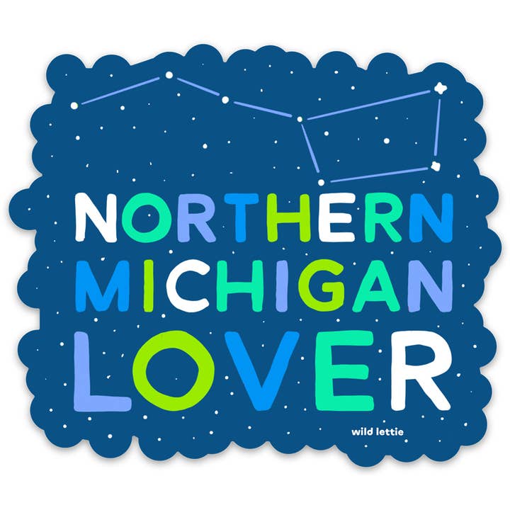 Northern Michigan Lover Sticker for wholesale by Wild Lettie