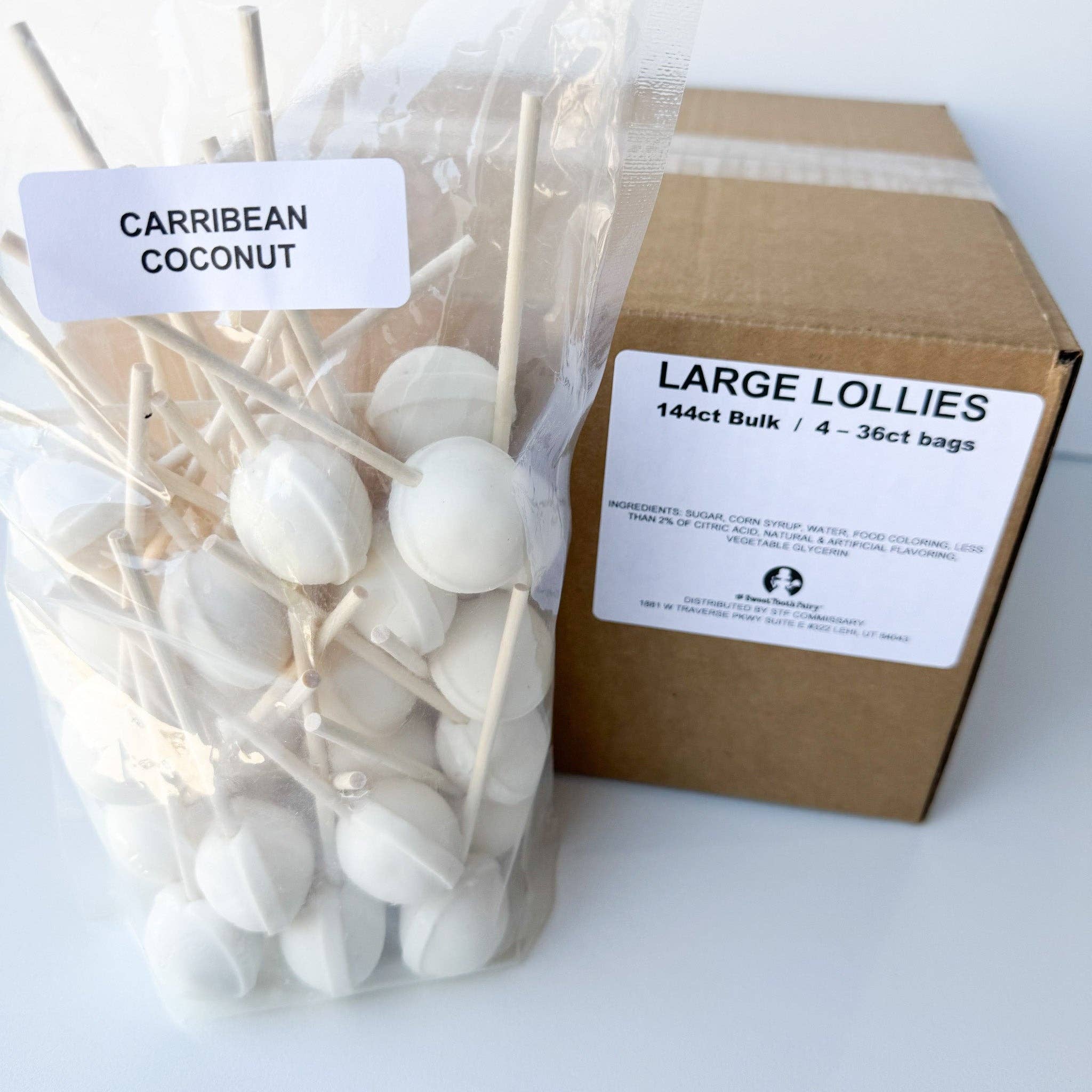 Candy Making Co. - Wholesale Lollipop - Large Lollies: Caribbean Coconut Cream Lollipop Candy3