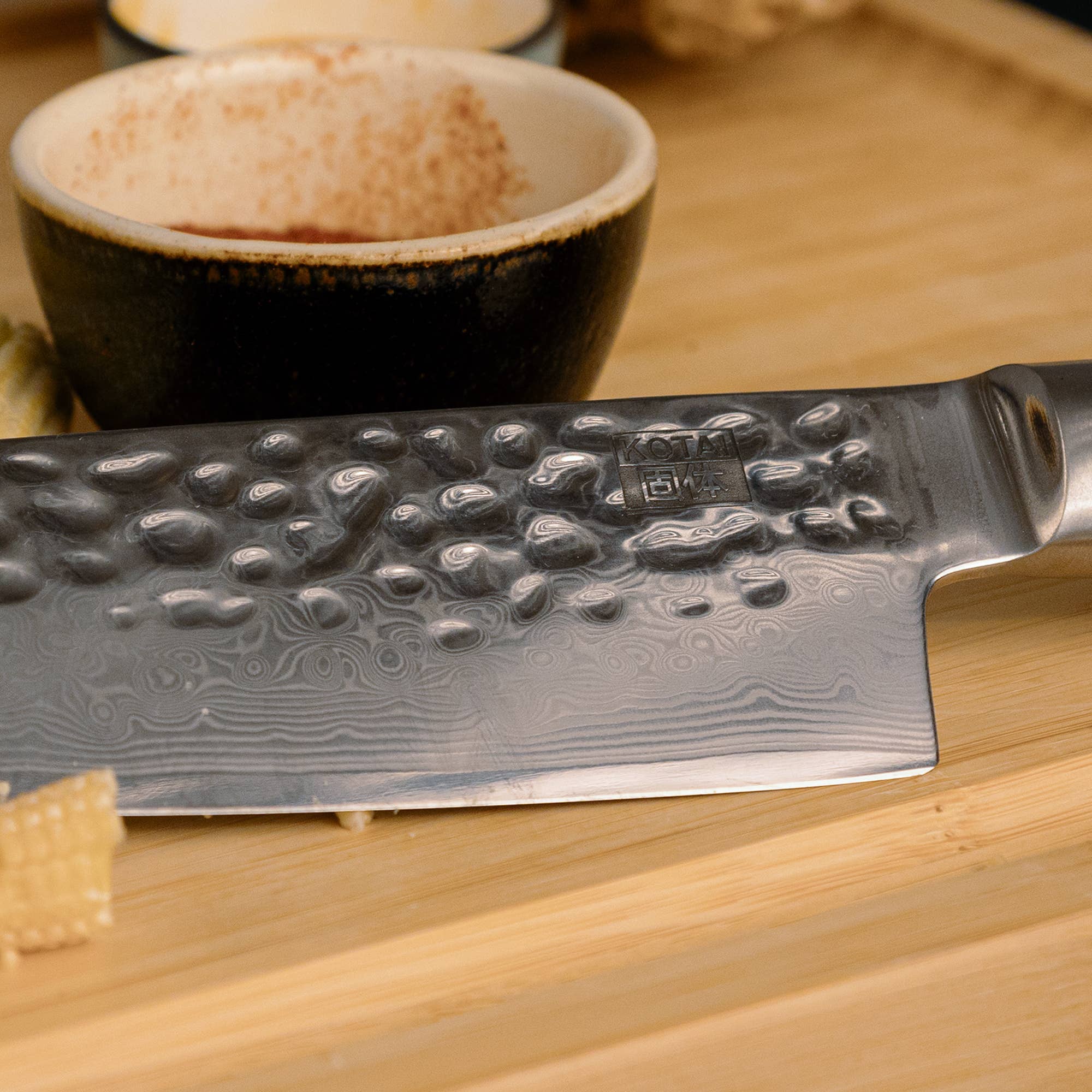KOTAI - Venta al por mayor Cuchillo/cúter de cocina - Cuchillo de cocina Santoku Damasceno multifuncional3