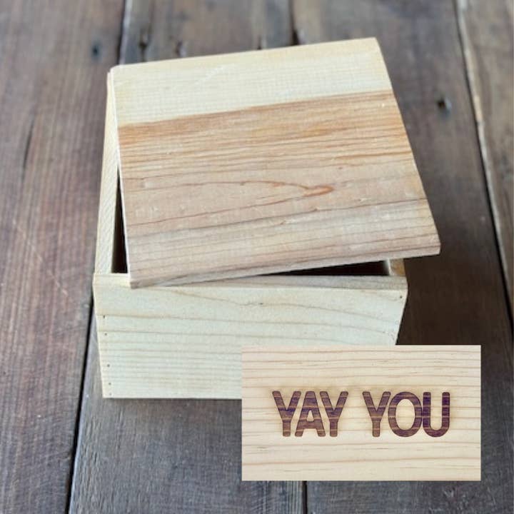 A Caixa de Madeira Bloom "YAY YOU" por atacado de Mill 54