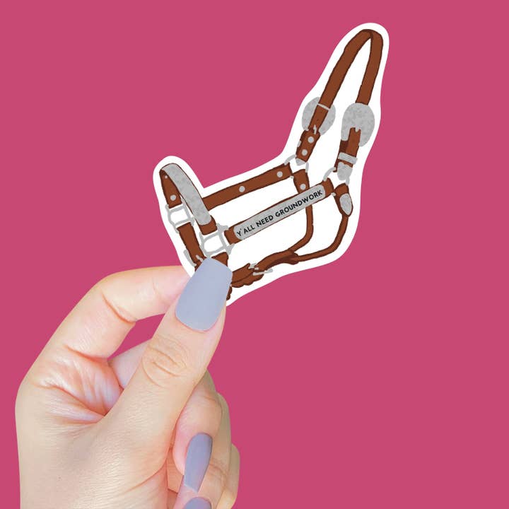 Horse Fund Designs - Wholesale Sticker - Y'all Need Groundwork Show Halter - Horse Owner Sticker1