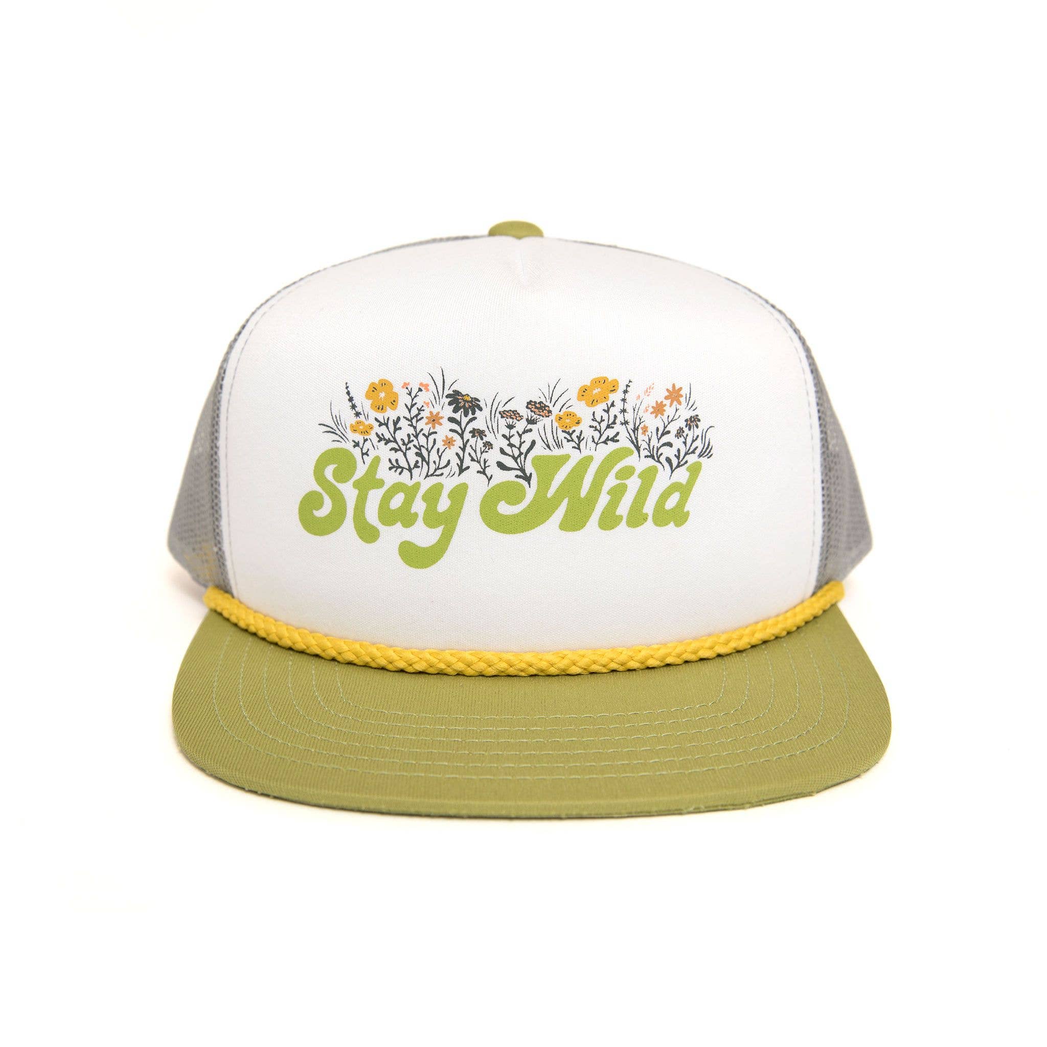 Stay Wild Trucker Hat - Vintage Style Adjustable Snapback Cap
